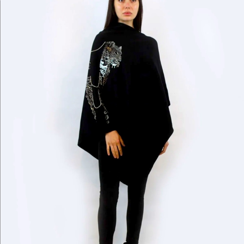 Rhinestone panther cape